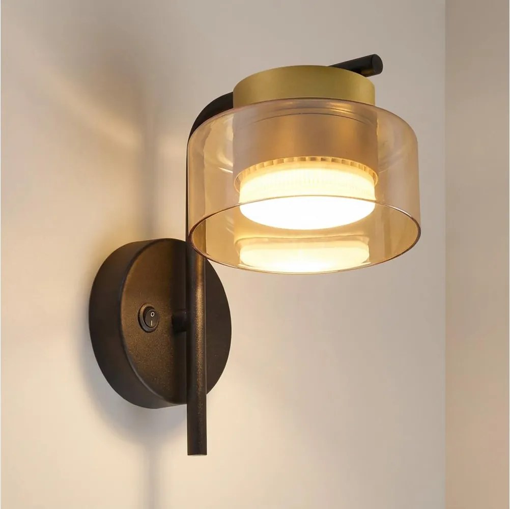 Brilagi - Lampada da parete AURA LUX 1xGX53/30W/230V nero/oro