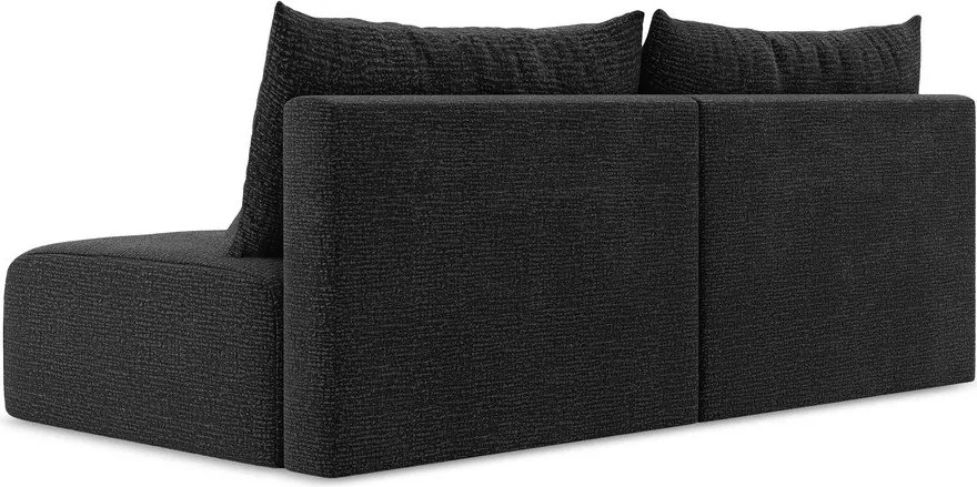 Divano nero allungabile/con contenitore 216 cm Kalena – Makamii