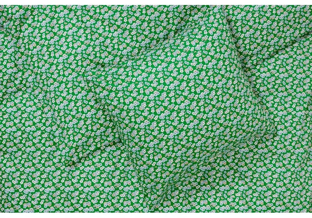 Biancheria da letto singola in cotone sateen verde 140x200 cm Pleasantly - JUNA