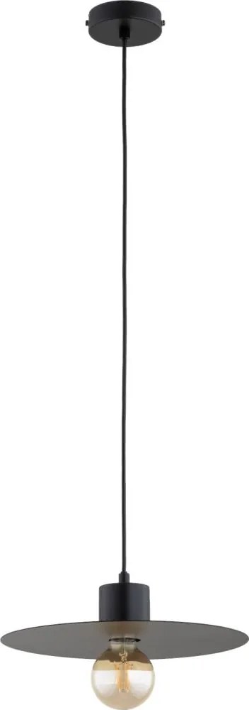 Lampadario a sospensione con cavo EMELI 1xE27/15W/230V nero