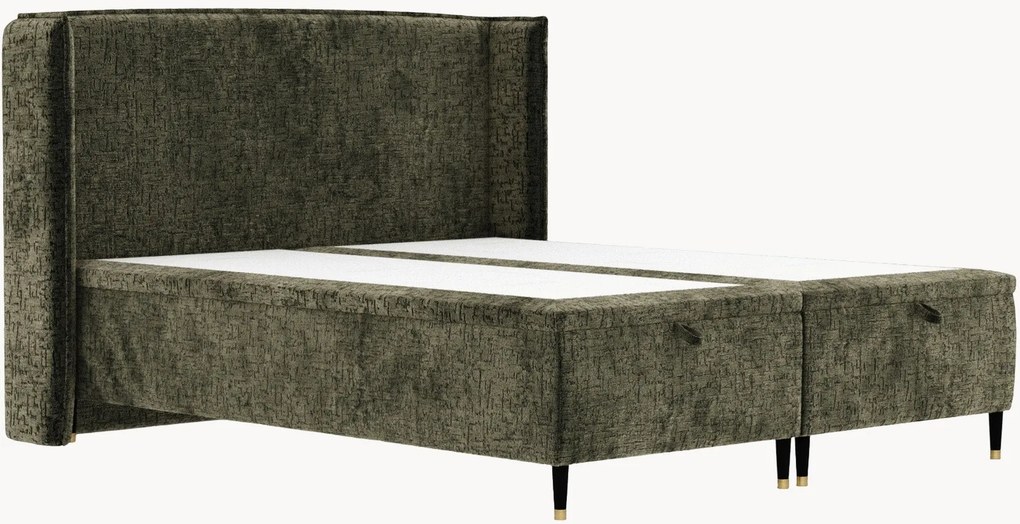 Letto imbottito in ciniglia fatto a mano con contenitore Ritual