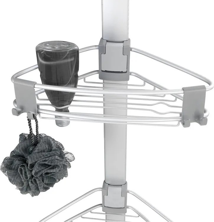 Mensola da bagno telescopica color argento opaco in alluminio Purio – Wenko
