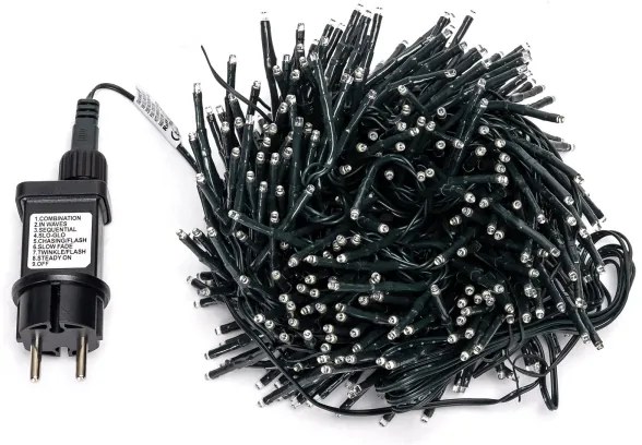 Aigostar - Catena luminosa LED da esterno 400xLED/8 funzioni 13m IP44 bianco freddo