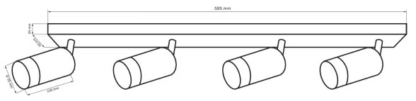 Faretto ARRAS 4xGU10/10W/230V bianco