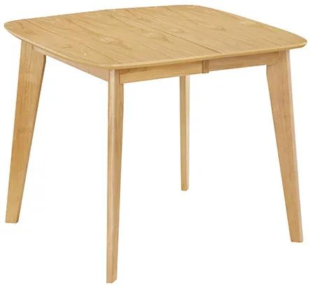 Tavolo da pranzo allungabile scandinavo quadrato in legno chiaro L90-130 LEENA
