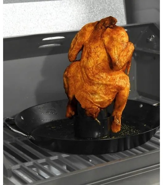 Supporto per griglia con padella per pollo 30 cm