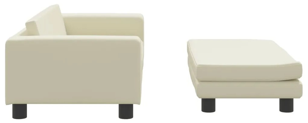 Lettino per cani con estensione crema 100x50x30cm in similpelle