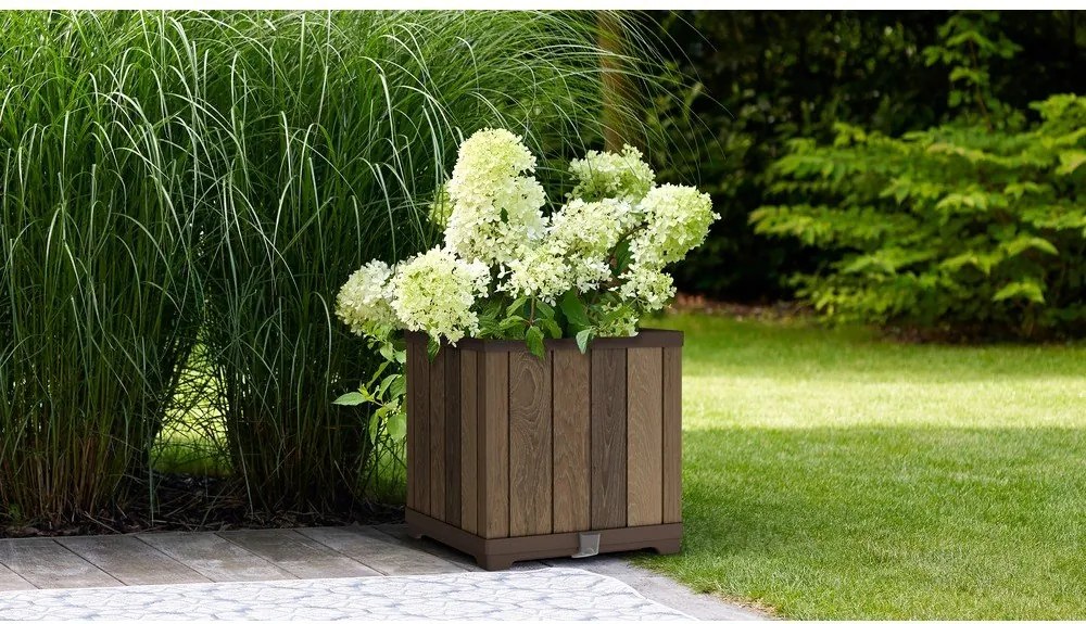 Vaso per fiori in plastica con sistema di auto-irrigazione Deco Square – Keter