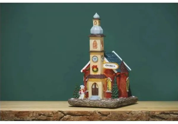 Decorazione natalizia LED LED/3xAA chiesa