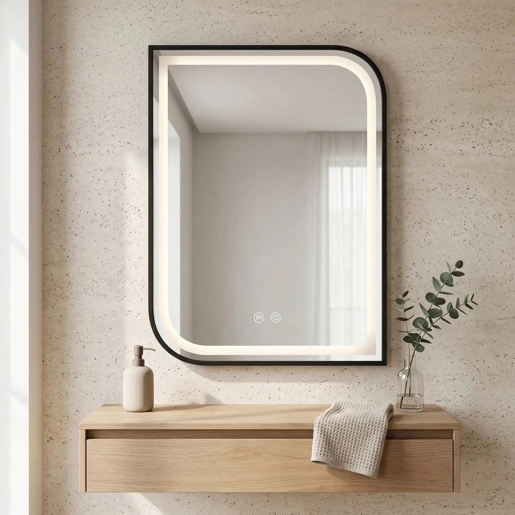 Specchio LED ZONE 80X60 BLACK