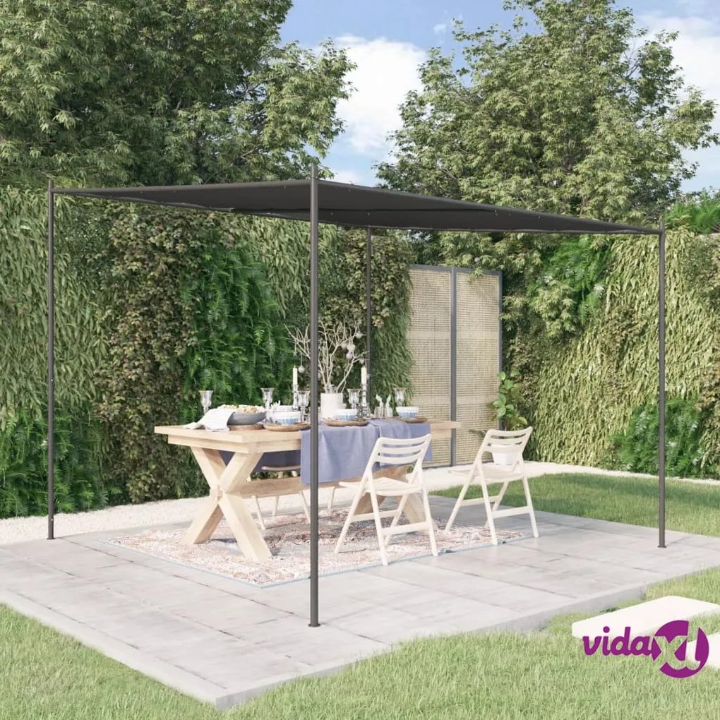 vidaXL Gazebo Antracite 3x3 m 180 g/m² Tessuto e Acciaio