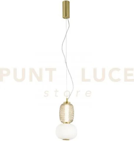 Lampadario a sospensione led totem oro 18w 2000lm 3000k 17x196,5cm ...
