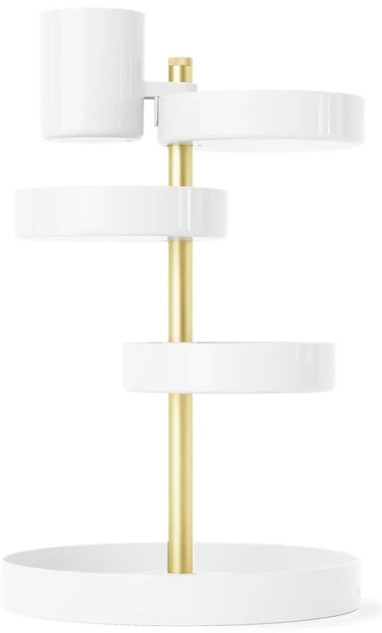 Organizer da bagno in plastica bianca per cosmetici Pirouette - Umbra