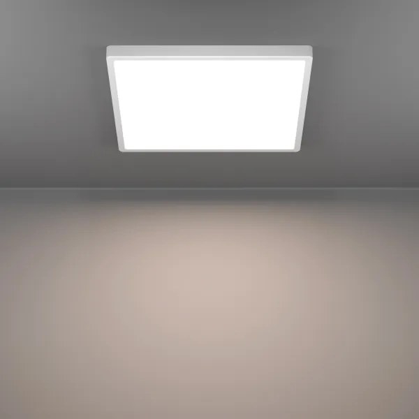 Eglo 901729 - LED RGBW dimmerabile, plafoniera con vetro fumé FUEVA-Z LED/17,8W/230V 39cm IP44 bianco