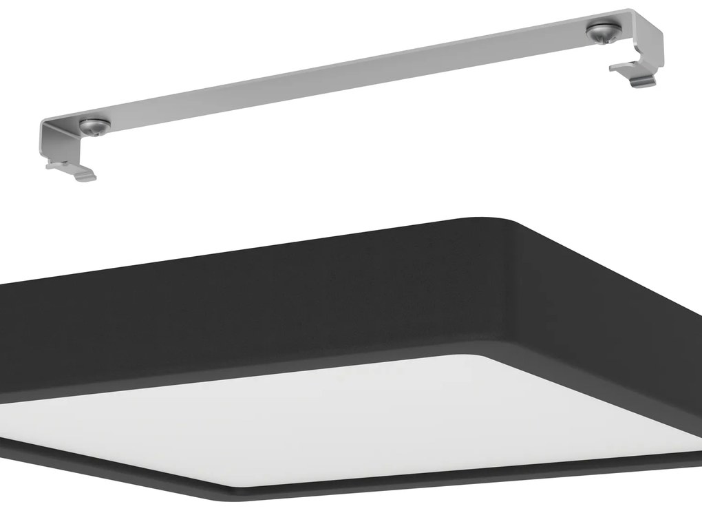 Plafoniera Moderna Fueva 5 In Acciaio Nero Led Integrato 17W 3000K Ip44