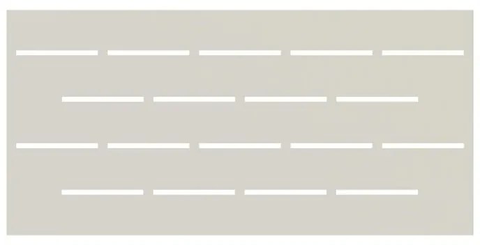 Recinzione Privacy bianco in ferro verniciato bianco L 192 x H 93 x P 3 cm