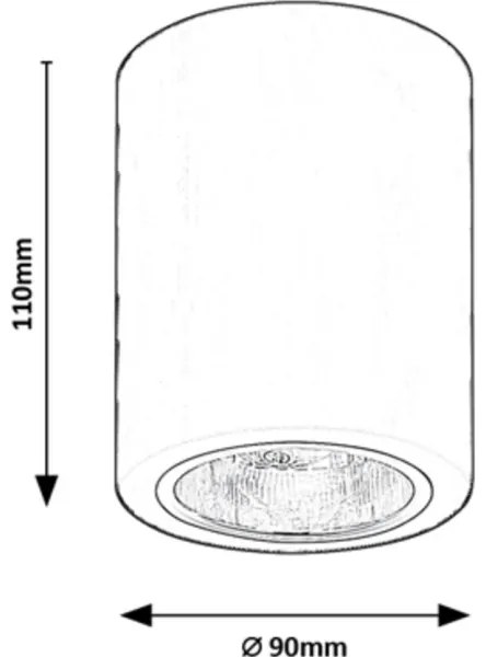Rabalux 2055 - Faretto KOBALD 1xE27/25W/230V nero