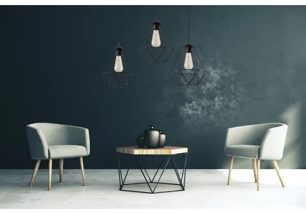 Lampadario a sospensione con filo KARO 1xE27/15W/230V