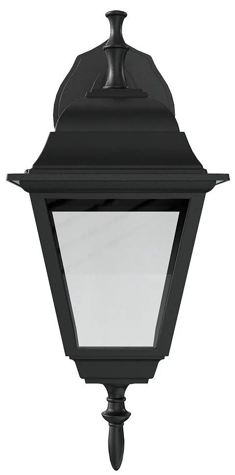 Applique Lanterna da Esterno IP54 E27 Nera - Serie ALFIERI 1B