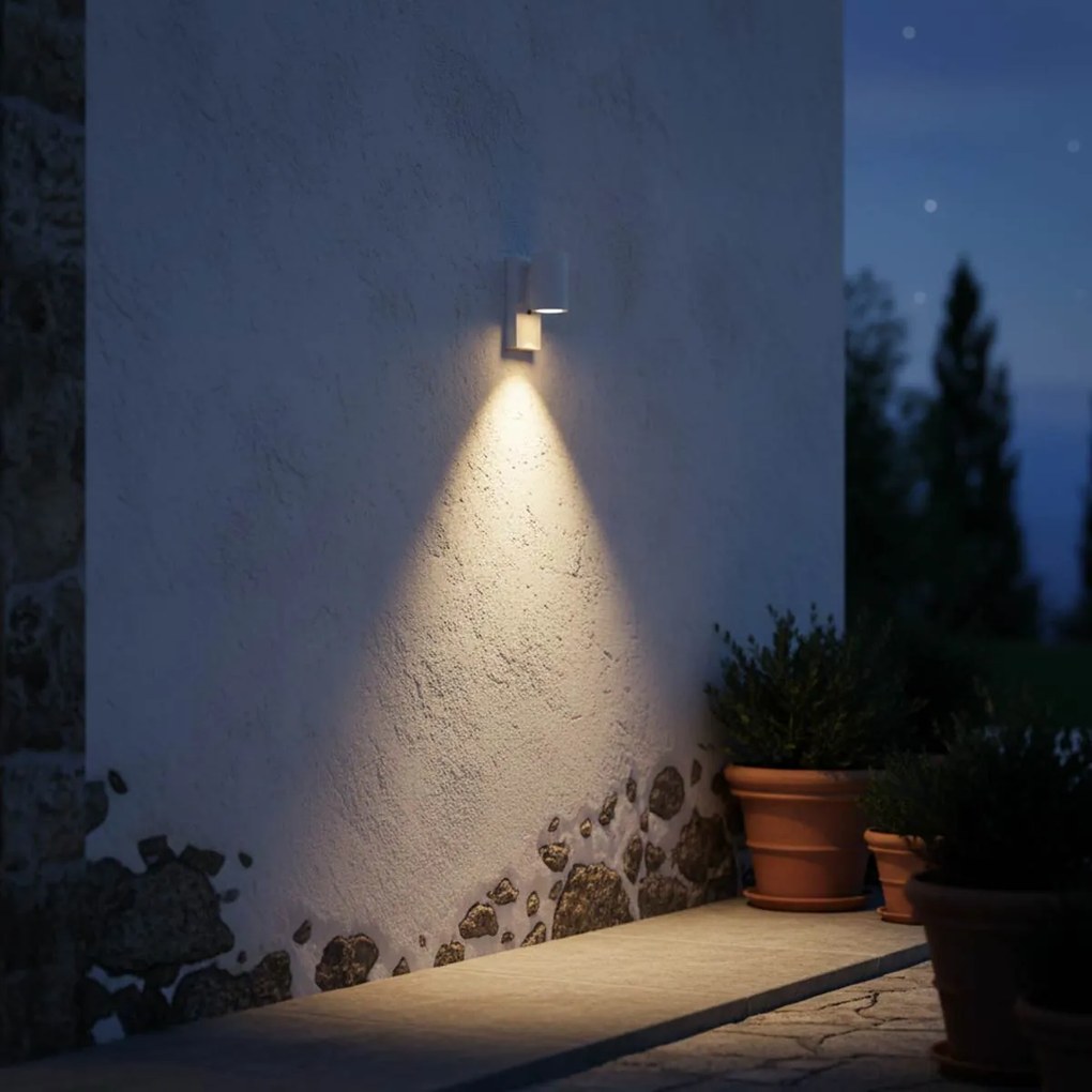 Applique GU10 con Sensore Crepuscolare IP65 per esterno - Bianca