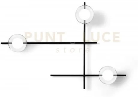 Mikado lampada da parete o soffitto con rotazione 3 luci vetro cosm...