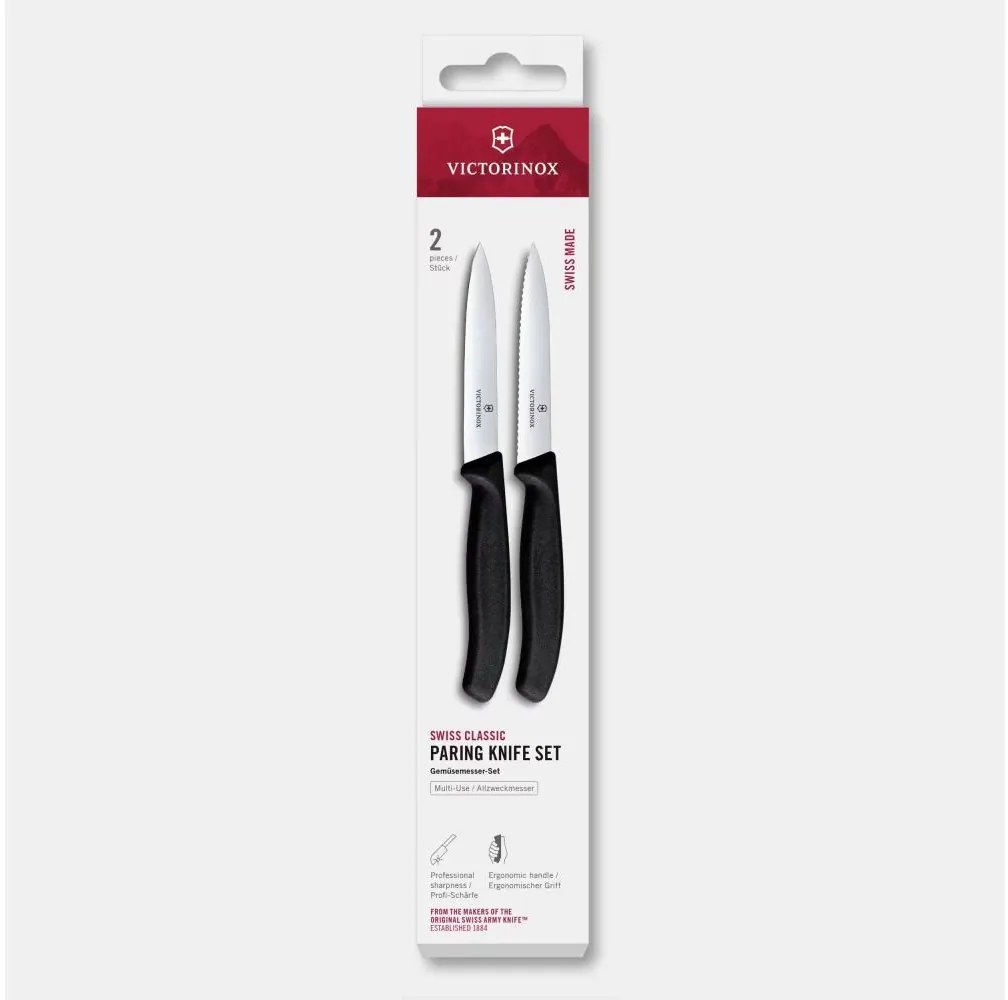 Victorinox - Set di coltelli per verdure SWISS CLASSIC 10 cm 2 pezzi nero
