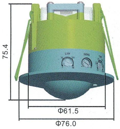 Sensore di movimento a microonde da soffitto MW B 360° 1200W/230V bianco