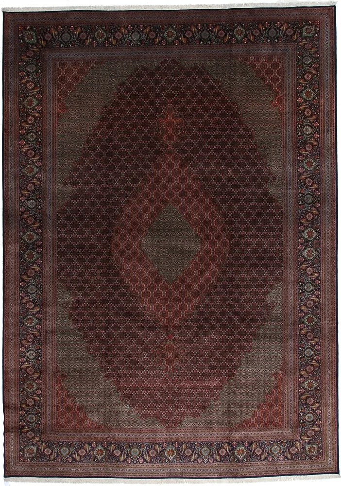 Tabriz Tappeto persiano 490 x 350 Blu (Iran) Annodato A Mano