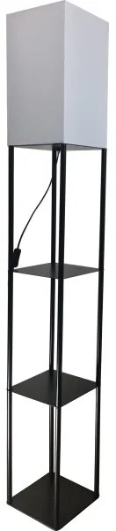 Brilagi - Lampada da terra con mensole GRADUS 1xE27/40W/230V 150 cm nero/bianco