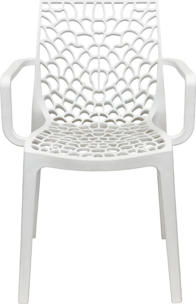 GEORGETA - poltrona moderna in polipropilene con decorazione