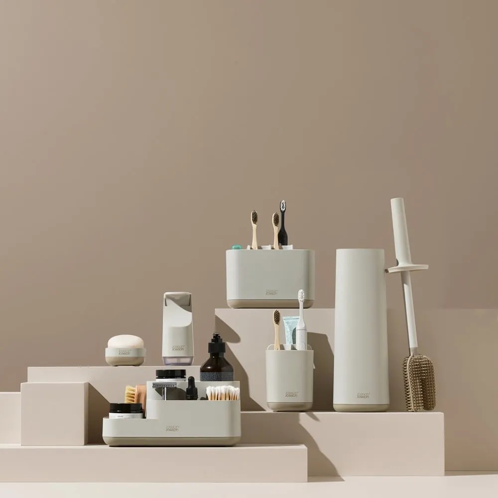 Portaspazzolino verticale beige in plastica EasyStore – Joseph Joseph