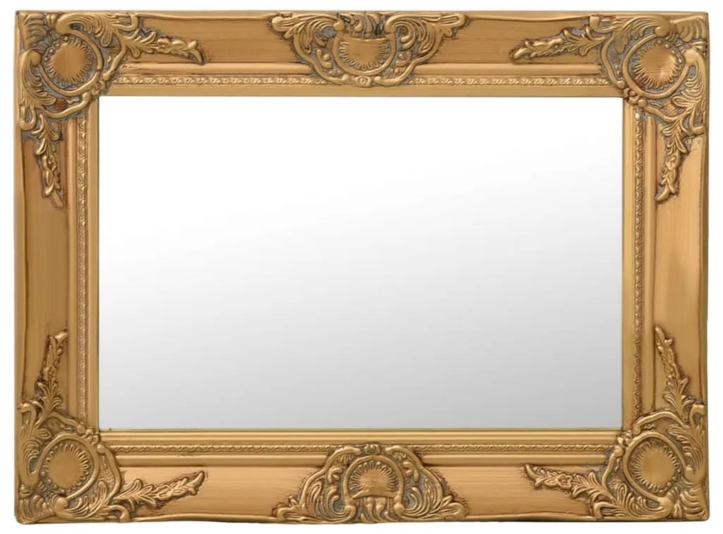 Specchio Da Parete Stile Barocco 60x40 Cm Oro /