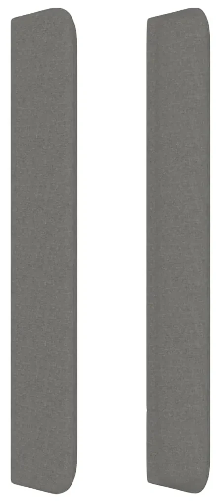Testiera ad orecchio grigioscuro 163x16x118/128cm intessuto