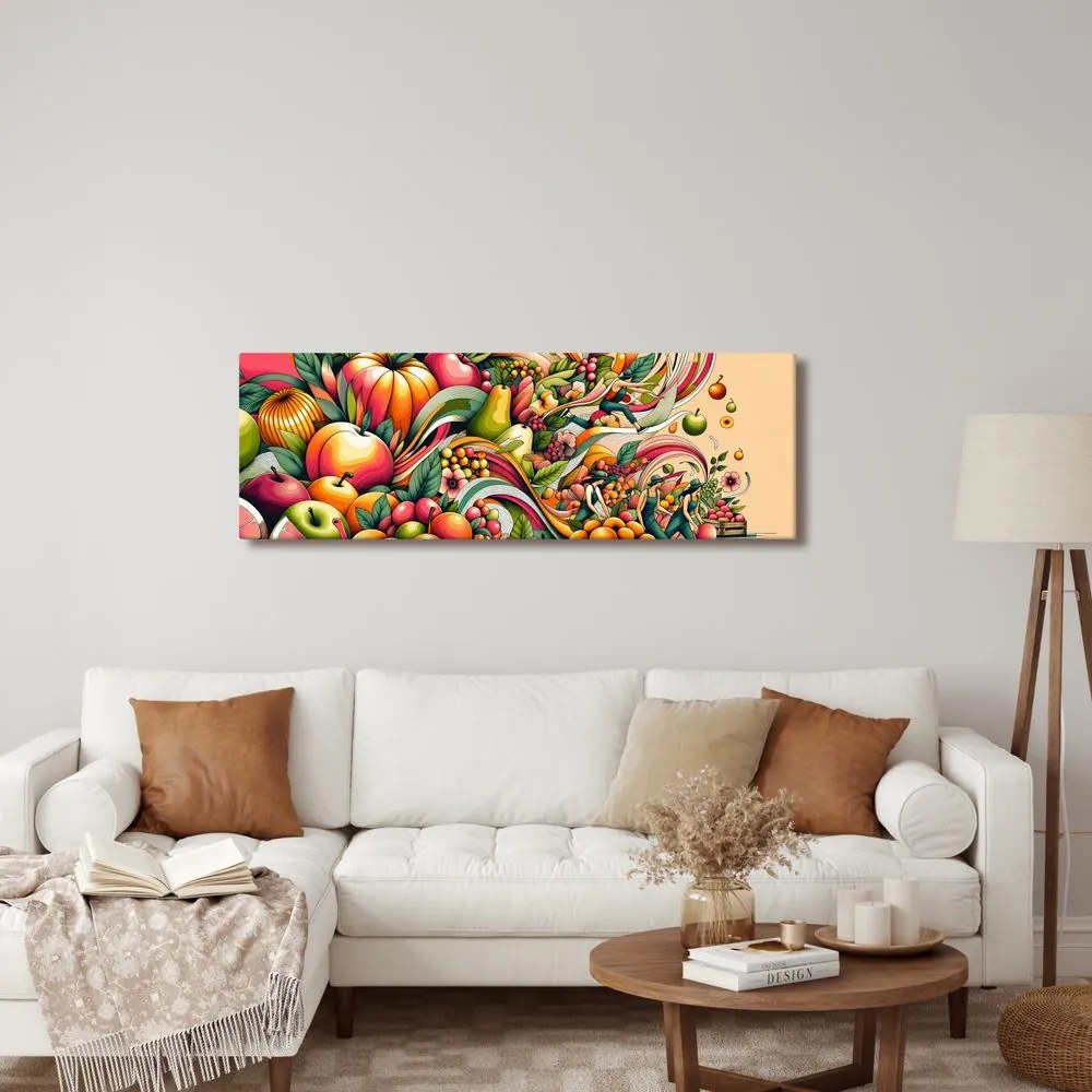 Quadro su tela – Frutta colorata in movimento