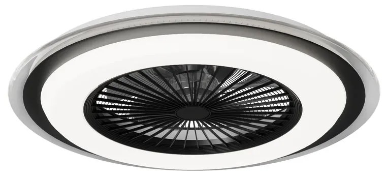 Ventilatore da soffitto Majola nero, Ø 60 cm, CCT, dimmerabile, INSPIRE IP20