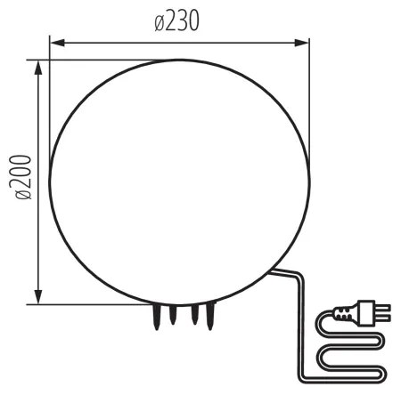 Kanlux 36595 - Lampada da esterno STONO 1xE27/15W/230V diam. 23 cm IP65