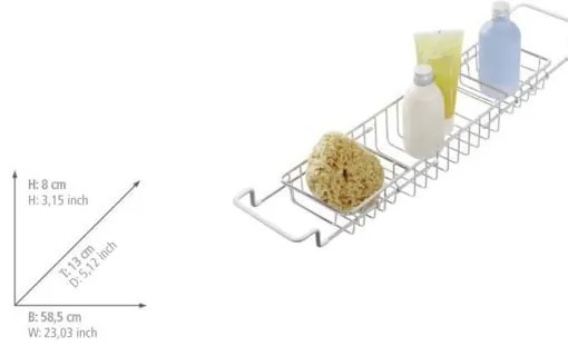Vassoio da vasca regolabile in metallo 58 - 92 cm – Wenko