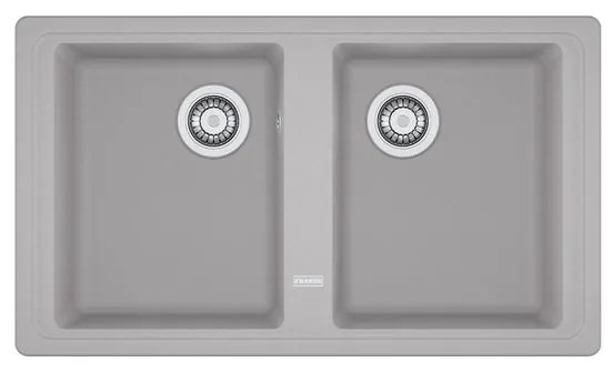 Lavello integrato 2 vasche FRANKE Boston alluminio L 50 x L 86 cm argento