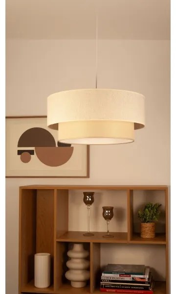 Lampadario sospeso con cavo NATIA 1xE27/60W/230V Ø 45 cm crema
