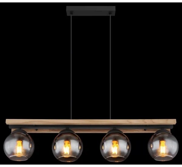 Globo 15569-4HW - Lampadario a sospensione con filo CONNI 4xE27/25W/230V