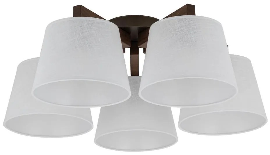 Brilagi - Plafoniera LATTE 5xE27/15W/230V pino/bianco