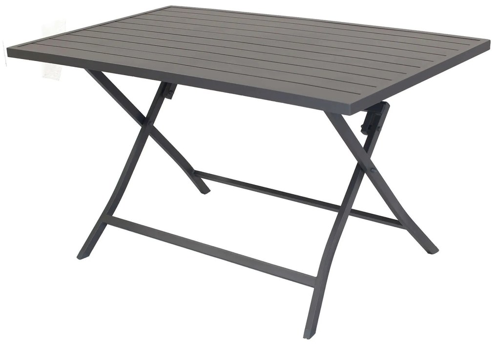 ABELUS - set tavolo in alluminio cm 130 x 77 x 73 h con 4 sedie Abelus