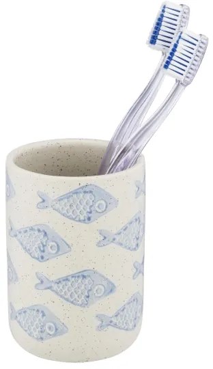 WENKO 24310100 - Bicchiere da bagno AQUAMARIN 8x11 cm beige