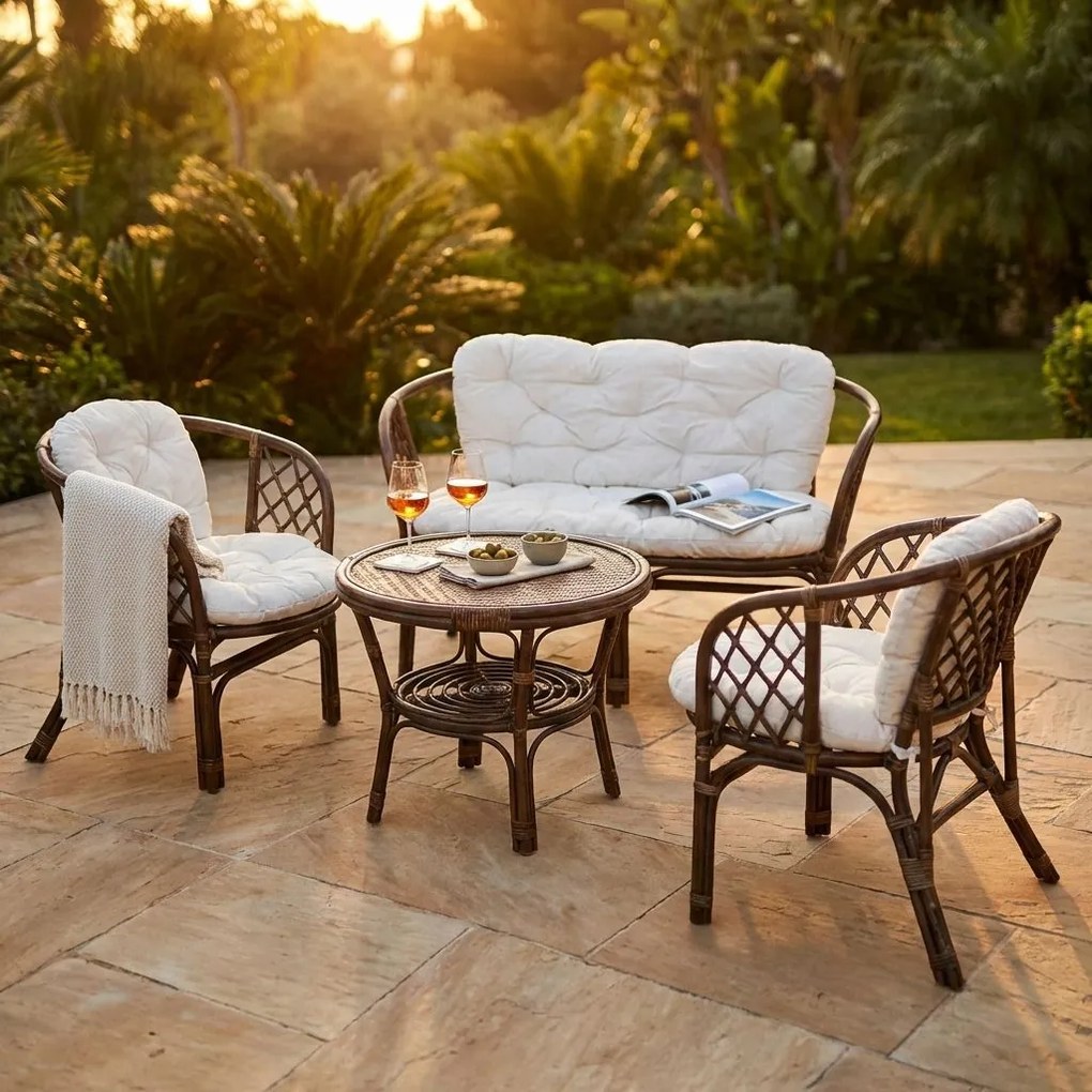 JERA - salotto da giardino in fibra naturale