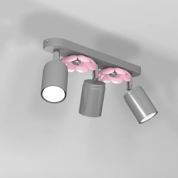 Faretto FLOWER 3xGU10/8W/230V cromo opaco
