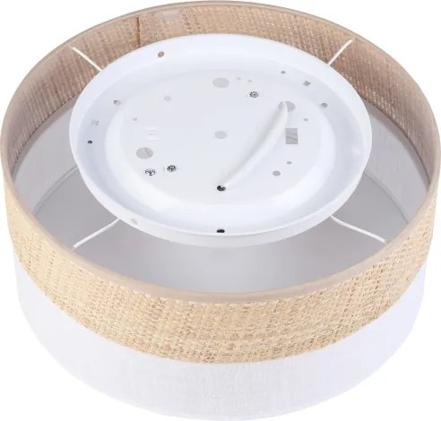 Plafoniera SIRJA DOUBLE BOHO 2xE14/15W/230V Ø 35 cm beige/bianco