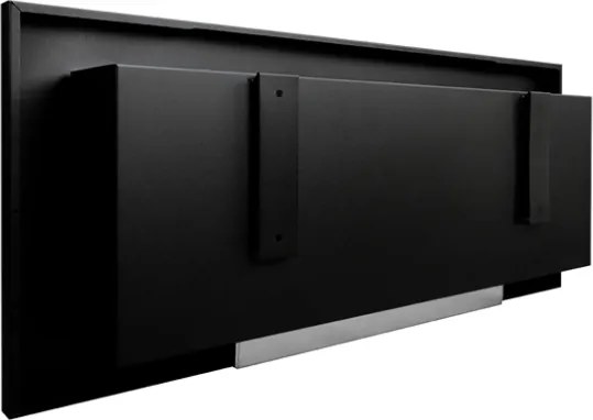 Camino a bioetanolo da parete o incasso Livorno Nero L 90 x P 12 x H 40 con vetro