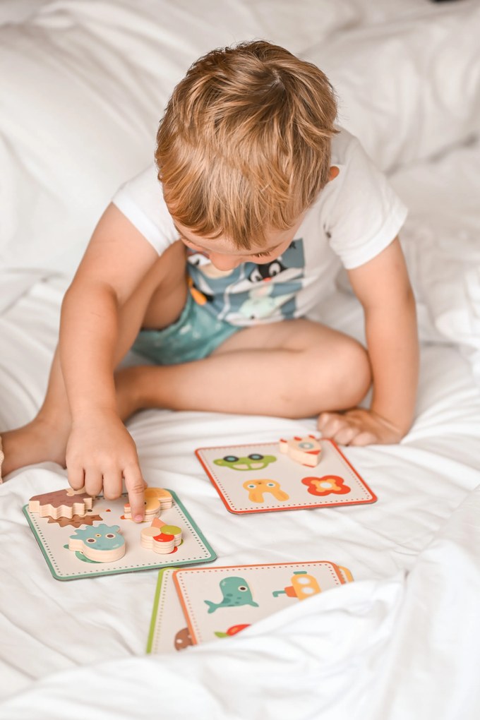 Gioco di Riconoscimento - Tattile Memory Touch' - legno