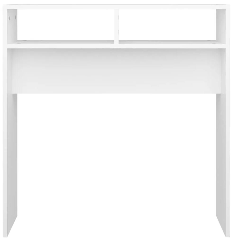 Tavolo consolle bianco 78x30x80 cm in truciolato
