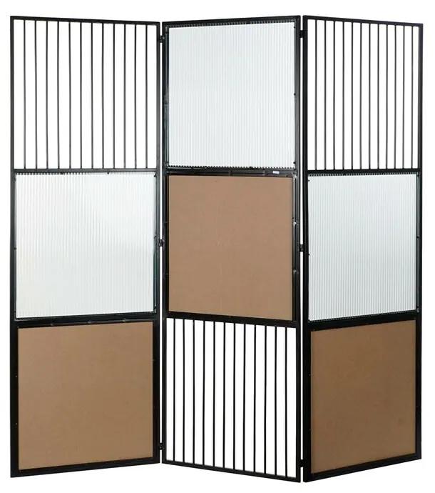 Paravento DKD Home Decor Metallo Bambù Vetro (180 x 1.8 x 180 cm)